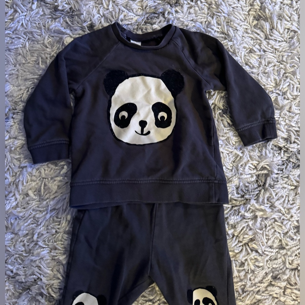 🐼 panda 100% cotton sweat set. long-sleeved shirt and pants in soft fabric.